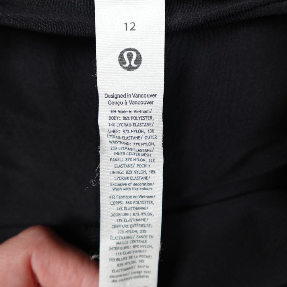 Lululemon Skirt Women 12 Black Side Pleat High Rise Tennis Skort Pickelball Gym - Picture 7 of 12